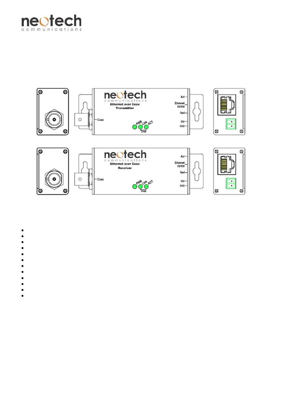 Neotech Communications FEC-11C User Manual | 2 pages