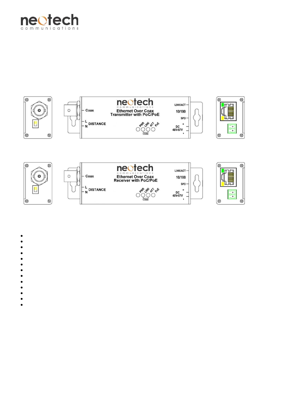 Neotech Communications FEC-11CP User Manual | 3 pages