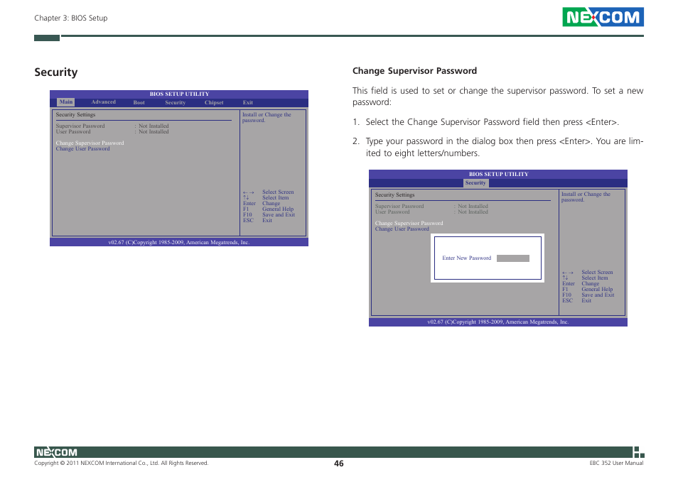 Security | NEXCOM EBC 352 User Manual | Page 59 / 68