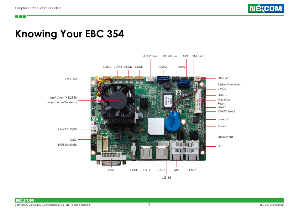 Knowing your ebc 354 | NEXCOM EBC 354 User Manual | Page 18 / 63