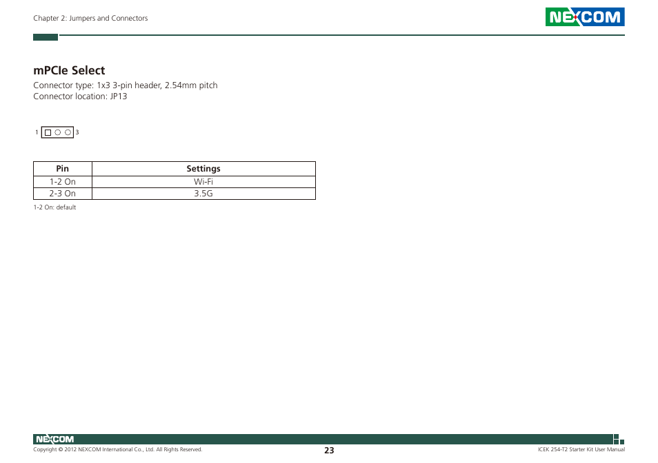 Mpcie select | NEXCOM ICES 254 User Manual | Page 37 / 98