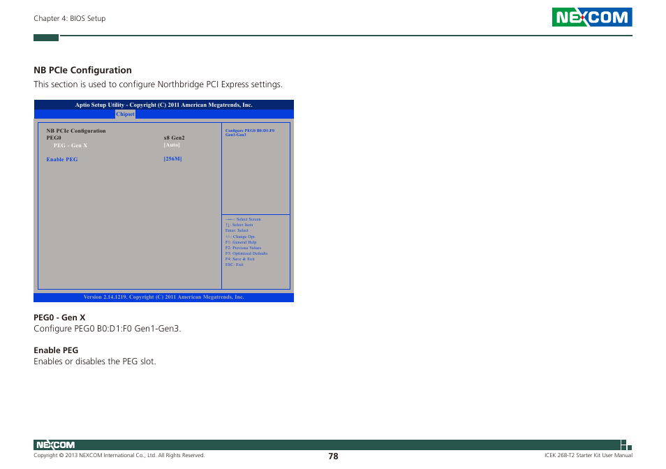 Nb pcie configuration | NEXCOM ICES 268 User Manual | Page 92 / 96