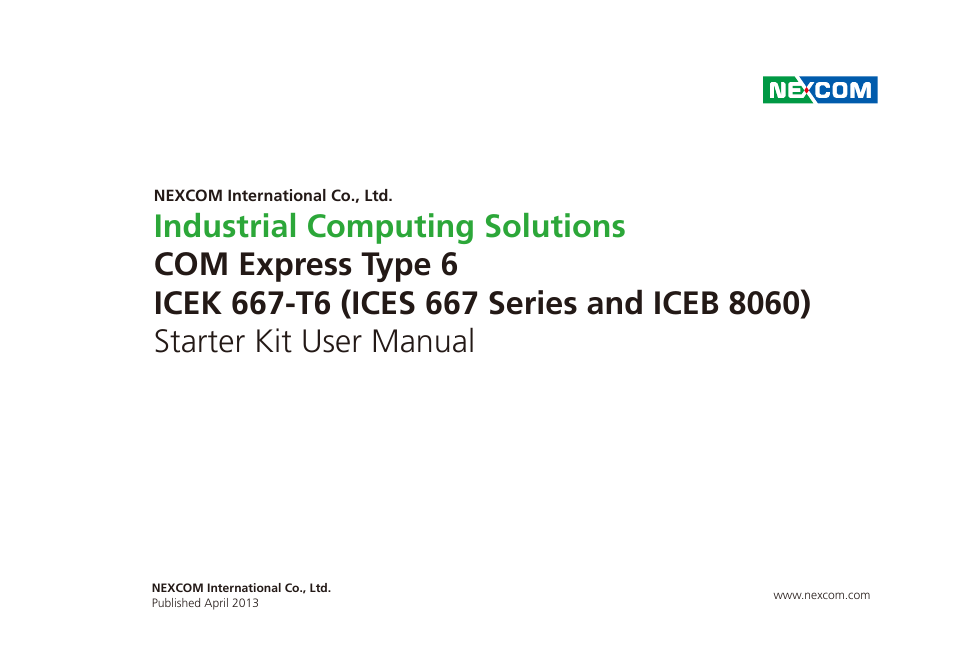 NEXCOM ICES 667 User Manual | 100 pages