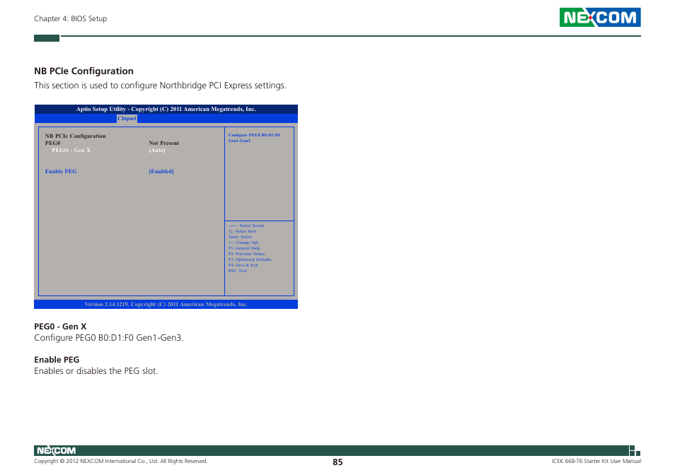 Nb pcie configuration | NEXCOM ICES 668 User Manual | Page 99 / 105