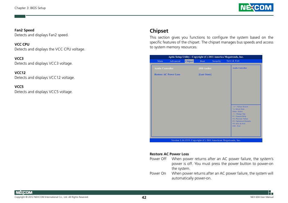 Chipset | NEXCOM NEX 604 User Manual | Page 57 / 61