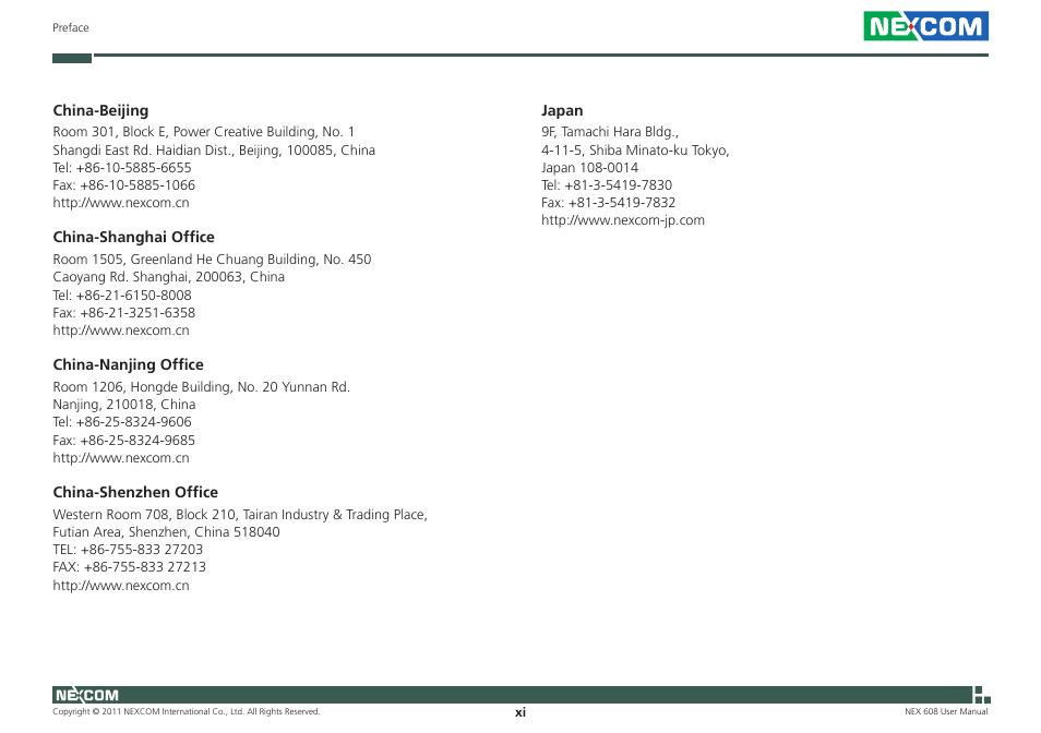 NEXCOM NEX 608 User Manual | Page 11 / 67