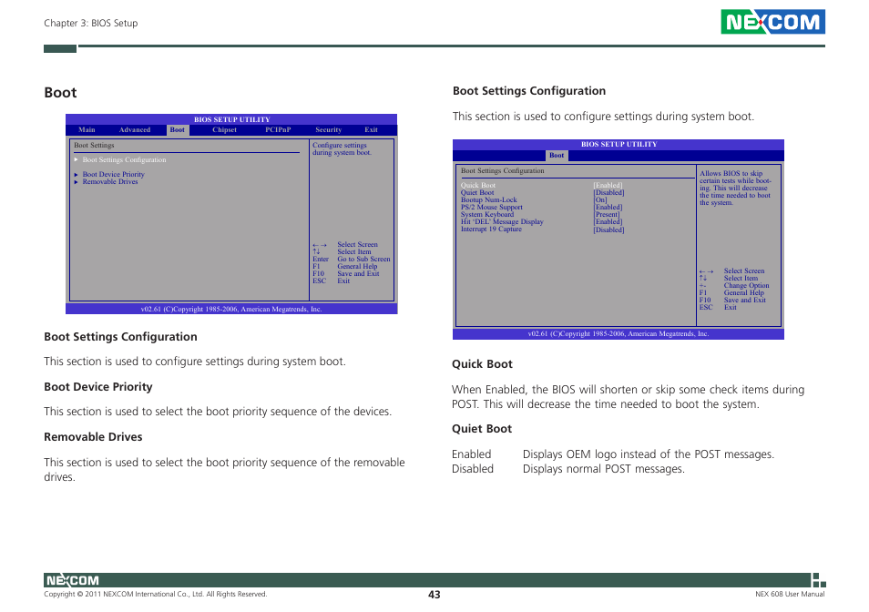 Boot | NEXCOM NEX 608 User Manual | Page 56 / 67