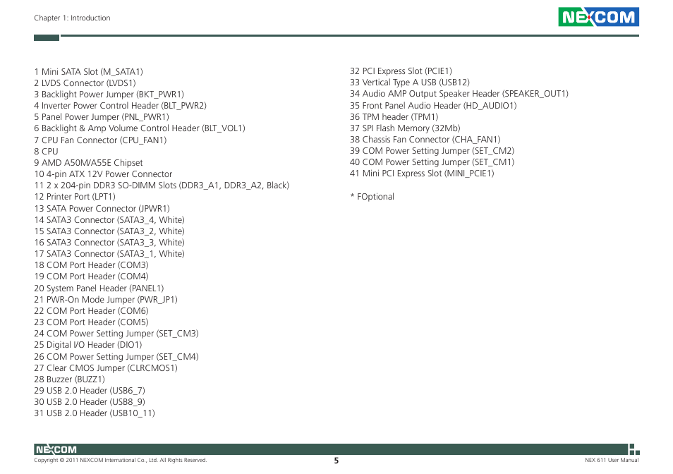 NEXCOM NEX 611 User Manual | Page 16 / 51