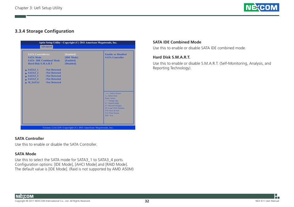4 storage configuration | NEXCOM NEX 611 User Manual | Page 43 / 51