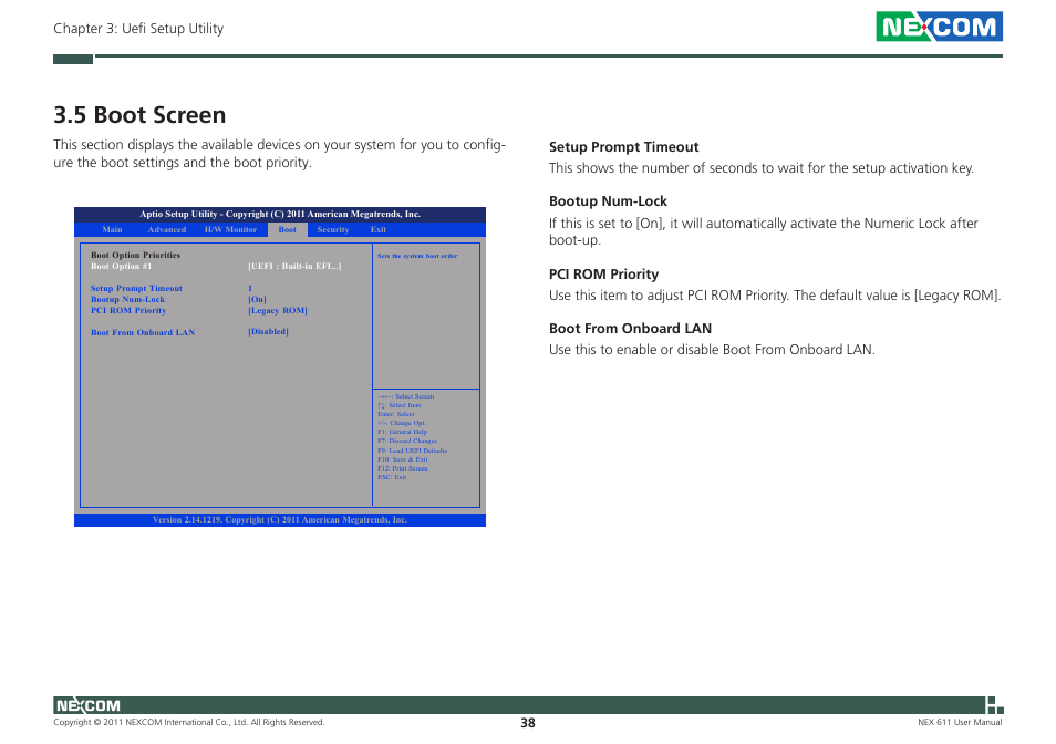 5 boot screen | NEXCOM NEX 611 User Manual | Page 49 / 51