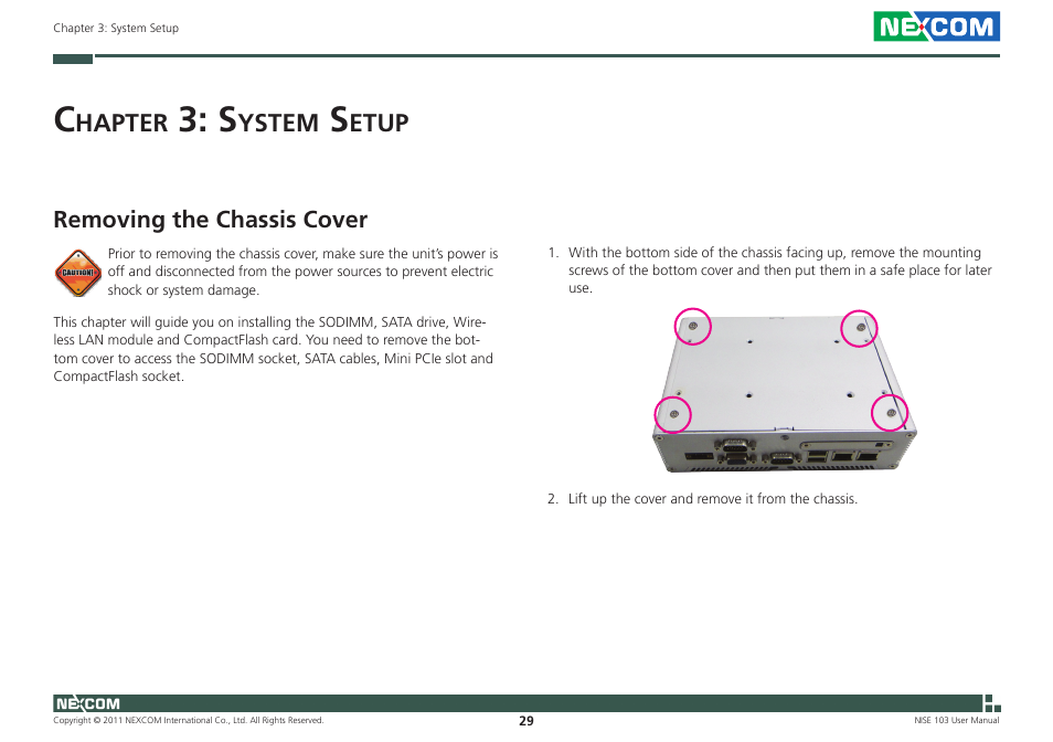 Hapter, Ystem, Etup | NEXCOM NISE 103 User Manual | Page 42 / 83
