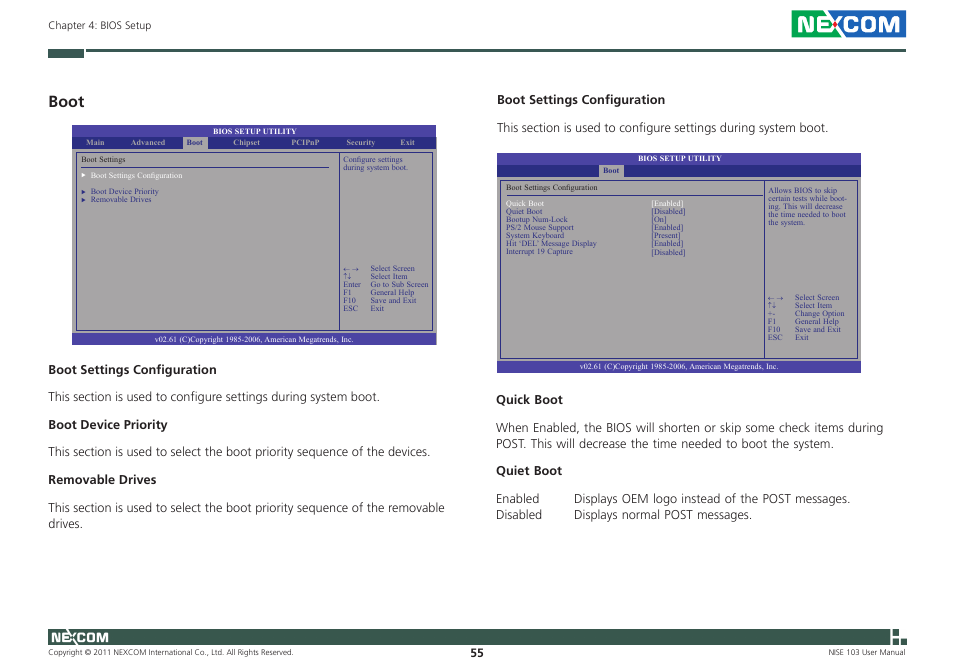 Boot | NEXCOM NISE 103 User Manual | Page 68 / 83