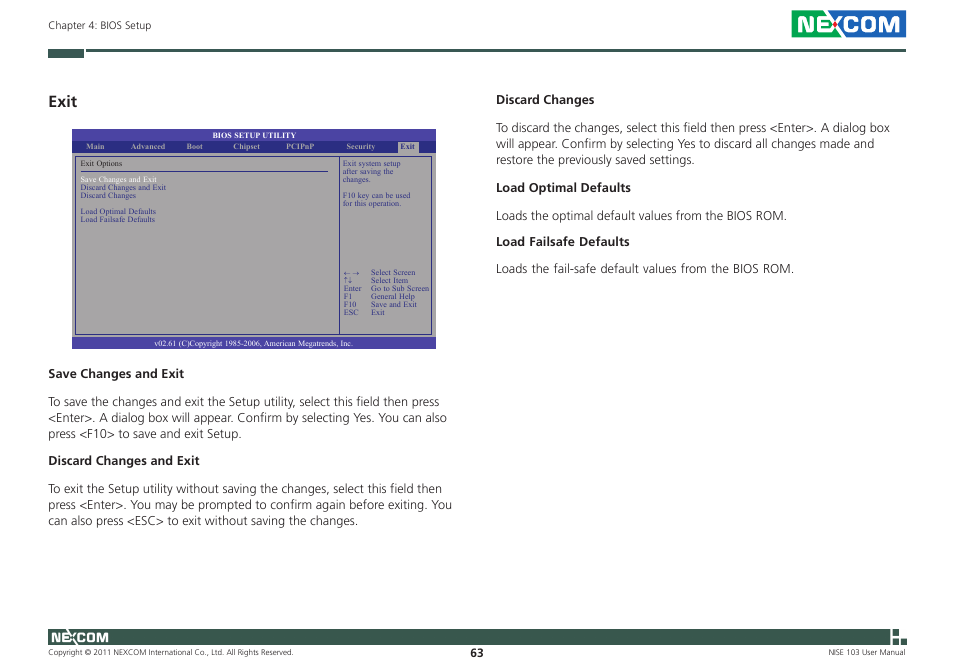 Exit | NEXCOM NISE 103 User Manual | Page 76 / 83