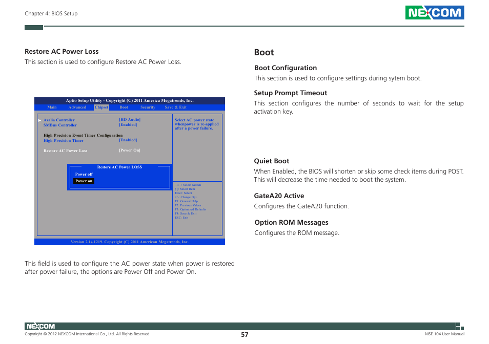 Boot | NEXCOM NISE 104 User Manual | Page 71 / 78