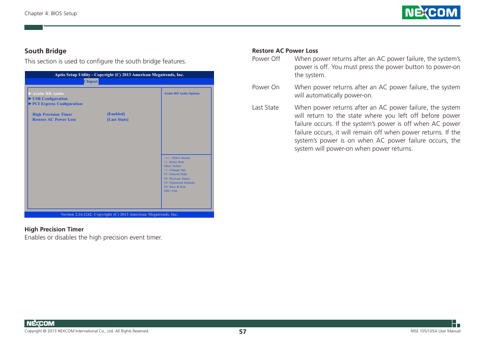 South bridge | NEXCOM NISE 105 User Manual | Page 70 / 78