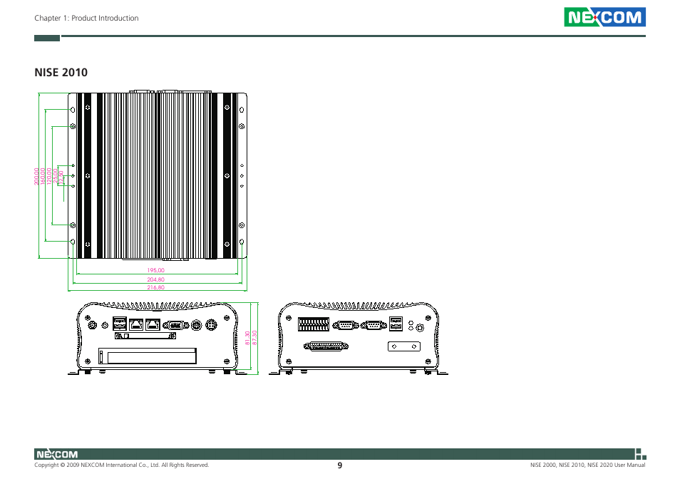 Nise 2010 | NEXCOM NISE 2000 User Manual | Page 22 / 84