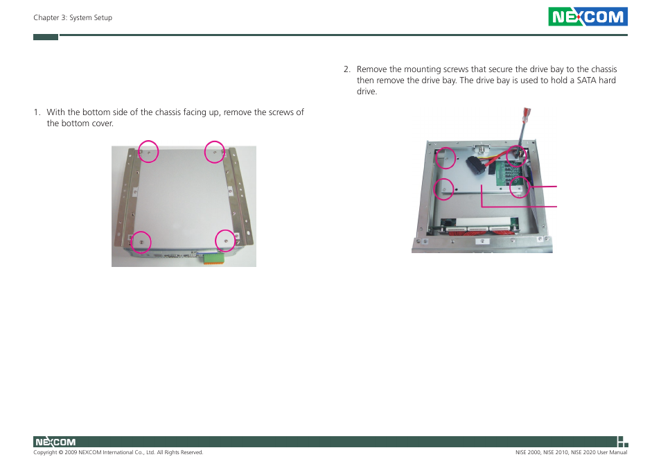 Installing a sata hard drive | NEXCOM NISE 2000 User Manual | Page 47 / 84