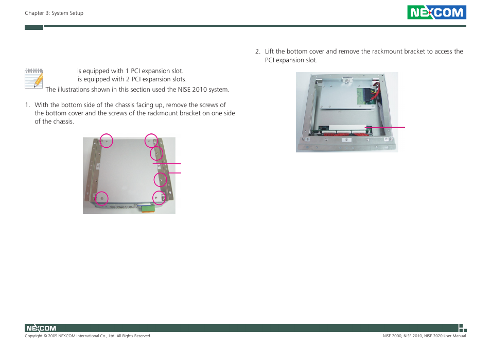 Installing a pci expansion card | NEXCOM NISE 2000 User Manual | Page 53 / 84