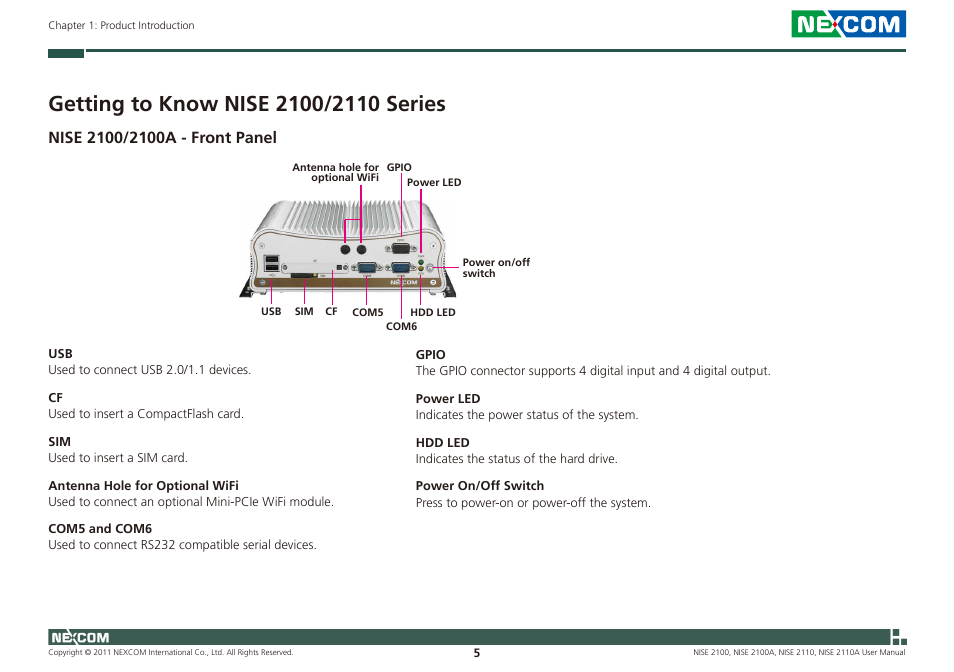 NEXCOM NISE 2100 User Manual | Page 18 / 87
