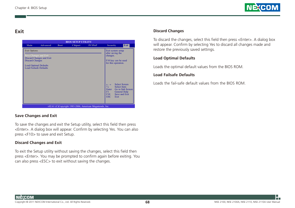 Exit | NEXCOM NISE 2100 User Manual | Page 81 / 87