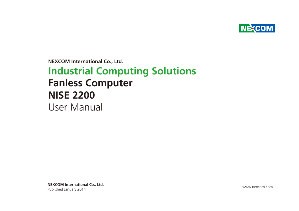 NEXCOM NISE 2200 User Manual | 110 pages