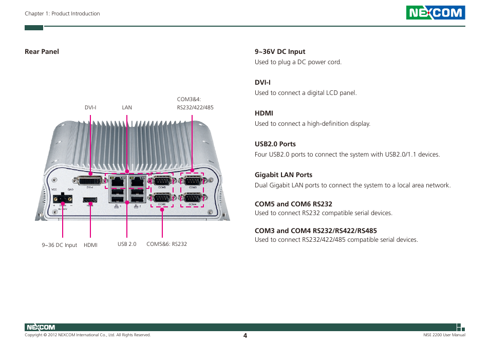 NEXCOM NISE 2200 User Manual | Page 18 / 110