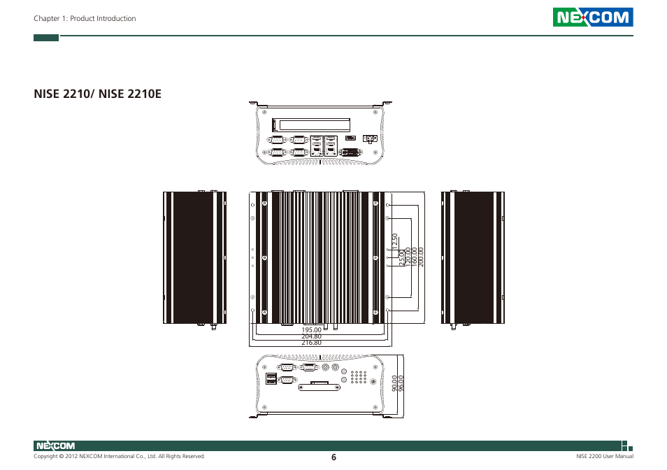 Nise 2210/ nise 2210e | NEXCOM NISE 2200 User Manual | Page 20 / 110