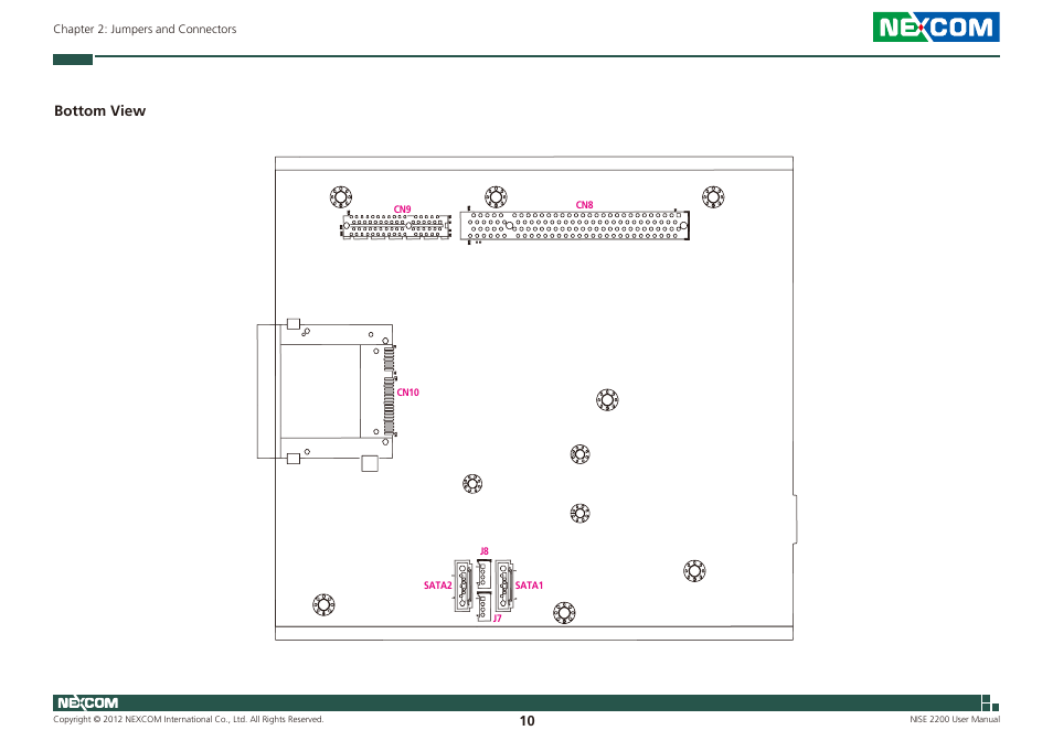 Bottom view | NEXCOM NISE 2200 User Manual | Page 24 / 110