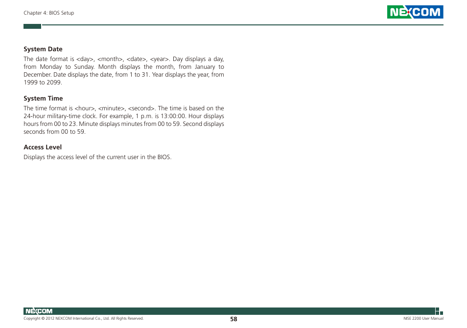 NEXCOM NISE 2200 User Manual | Page 72 / 110