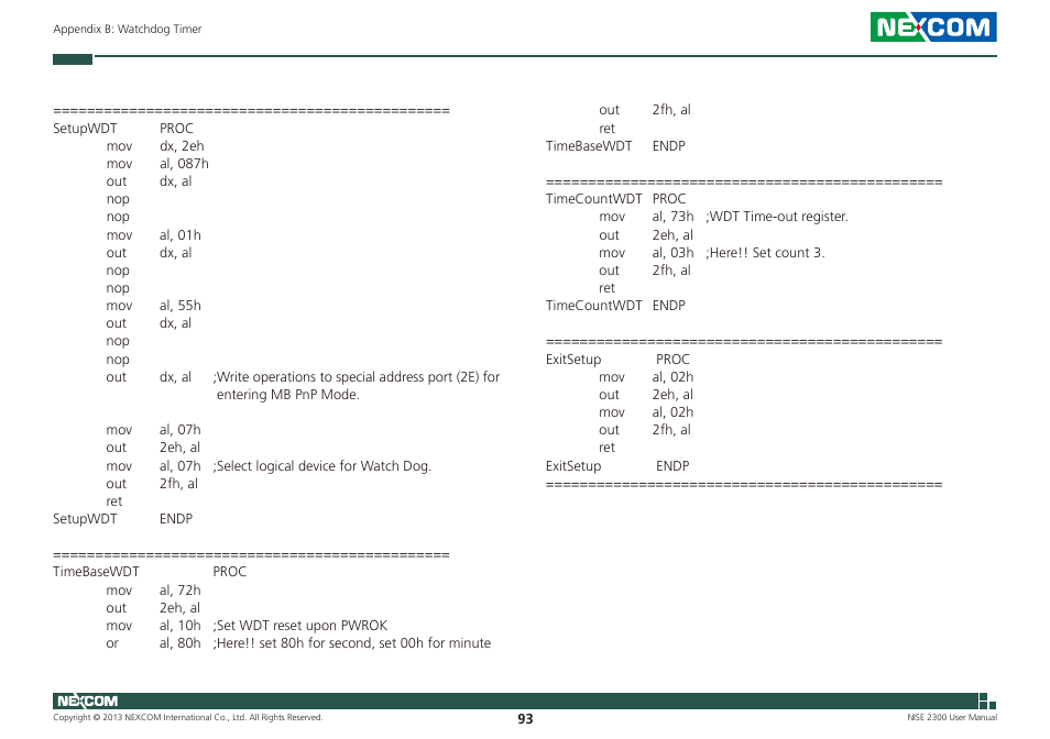 NEXCOM NISE 2300 User Manual | Page 107 / 107