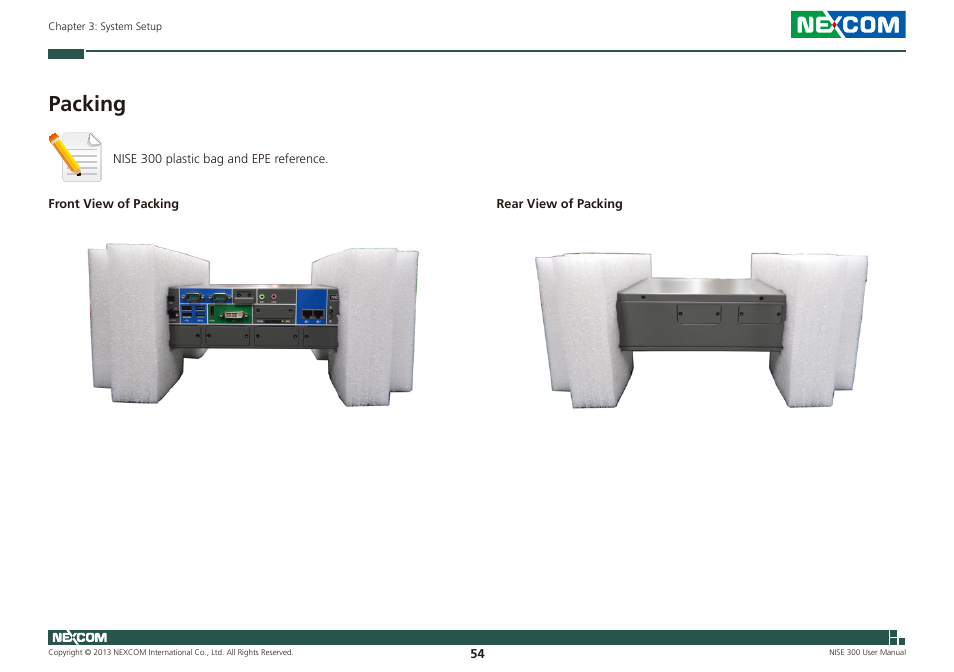 Packing | NEXCOM NISE 300 User Manual | Page 68 / 95