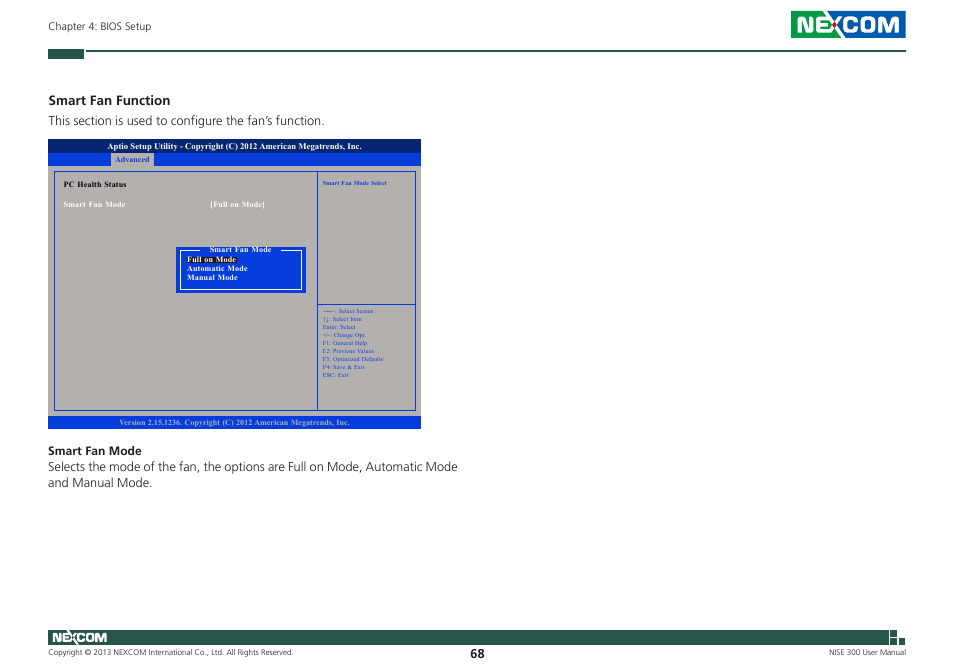 Smart fan function | NEXCOM NISE 300 User Manual | Page 82 / 95