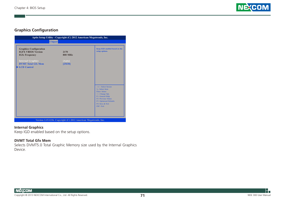 Graphics configuration | NEXCOM NISE 300 User Manual | Page 85 / 95