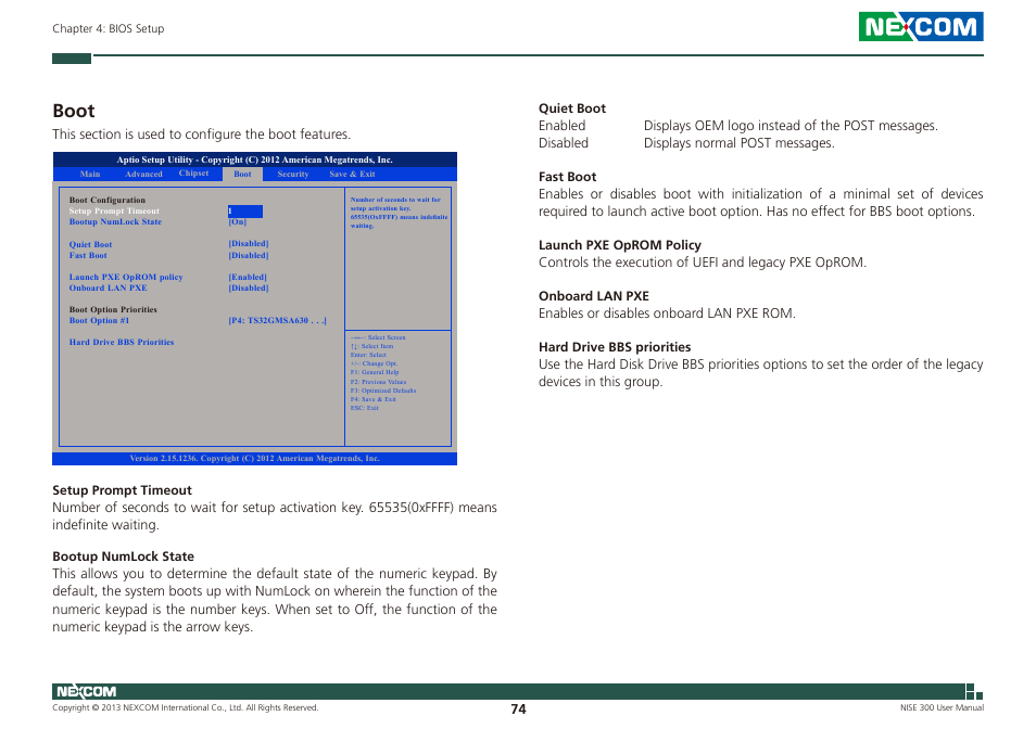 Boot | NEXCOM NISE 300 User Manual | Page 88 / 95