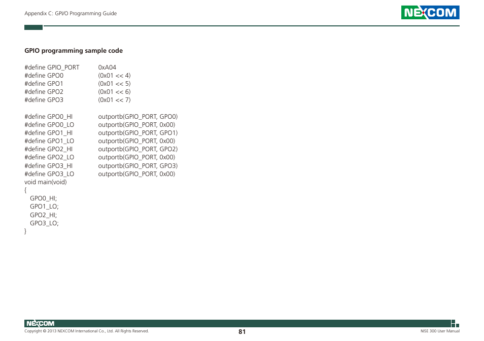 NEXCOM NISE 300 User Manual | Page 95 / 95