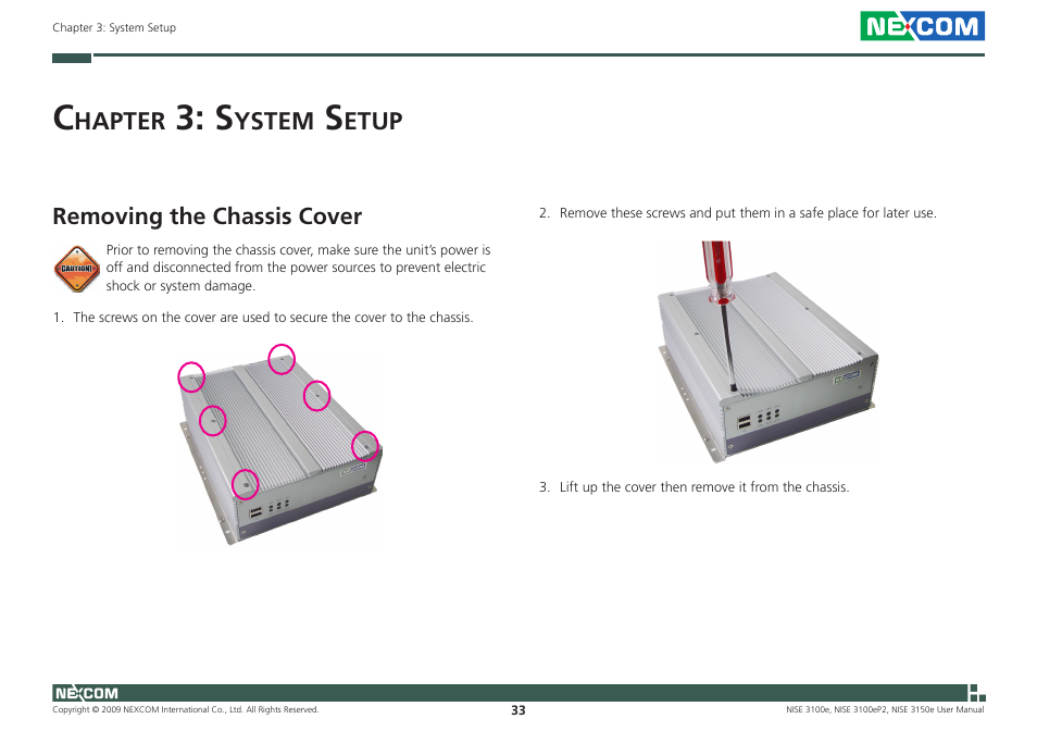 Hapter, Ystem, Etup | NEXCOM NISE 3100eP2 User Manual | Page 46 / 75