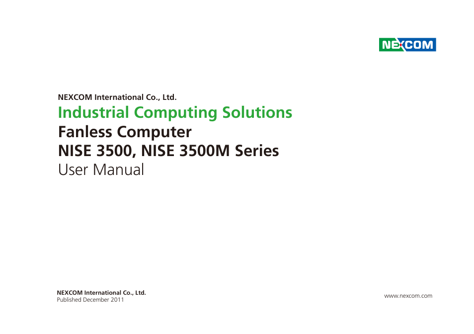 NEXCOM NISE 3500 User Manual | 120 pages