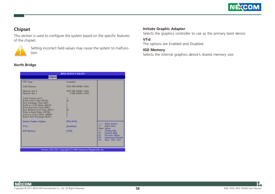 Chipset | NEXCOM NISE 3500 User Manual | Page 72 / 120