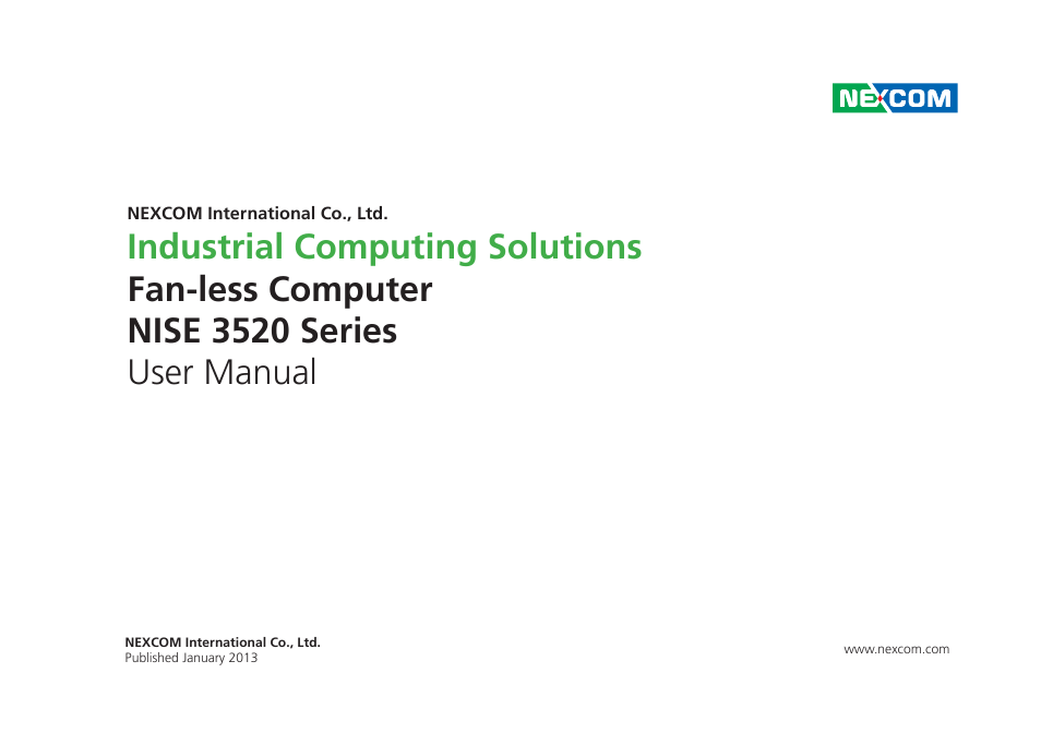 NEXCOM NISE 3520 User Manual | 125 pages