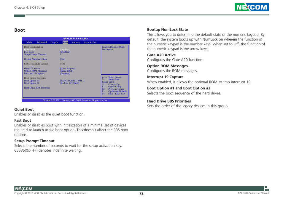 Boot | NEXCOM NISE 3520 User Manual | Page 85 / 125