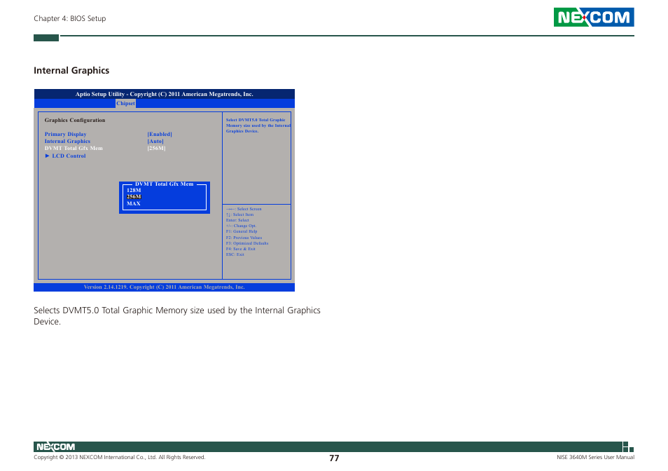Internal graphics | NEXCOM NISE 3640M User Manual | Page 94 / 108