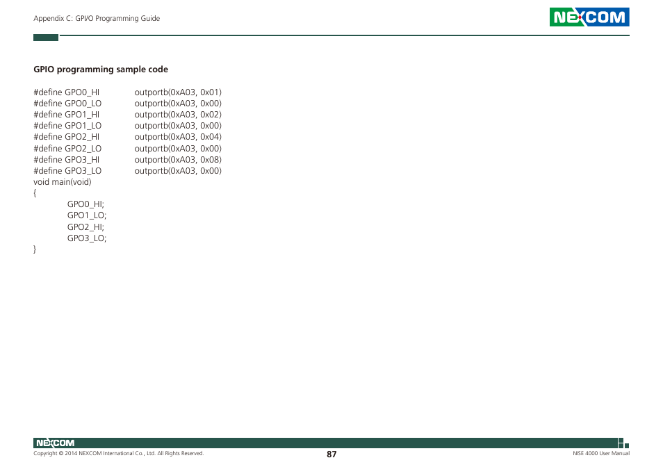 NEXCOM NISE 4000 User Manual | Page 102 / 102