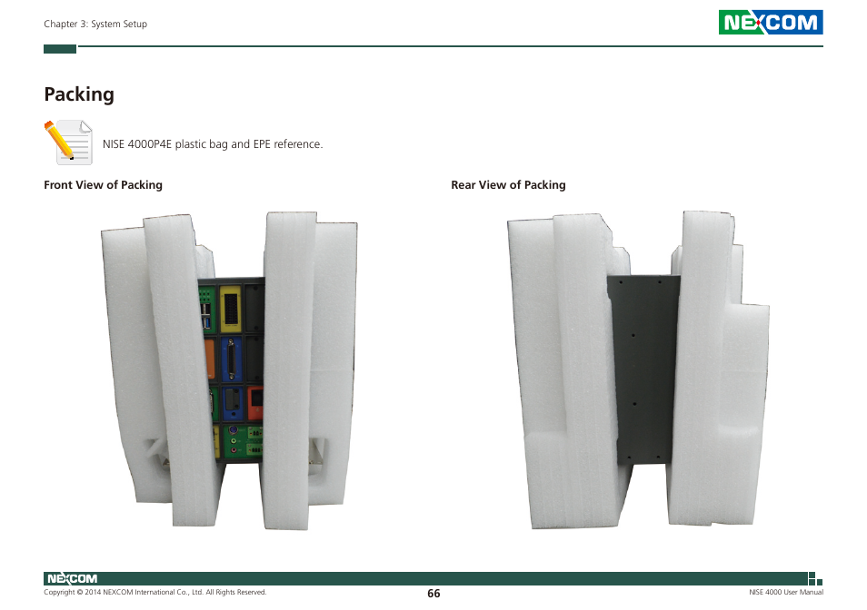 Packing | NEXCOM NISE 4000 User Manual | Page 81 / 102