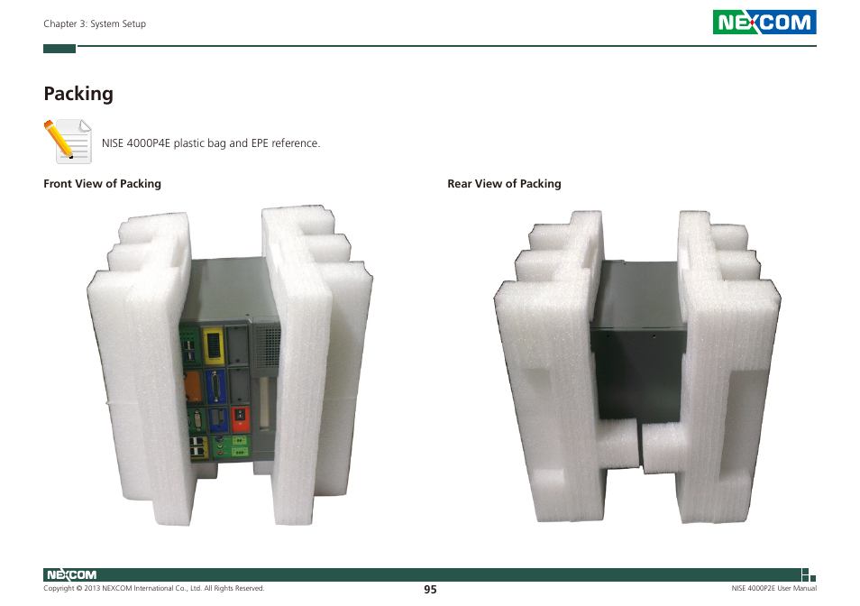 Packing | NEXCOM NISE 4000P2E User Manual | Page 110 / 131