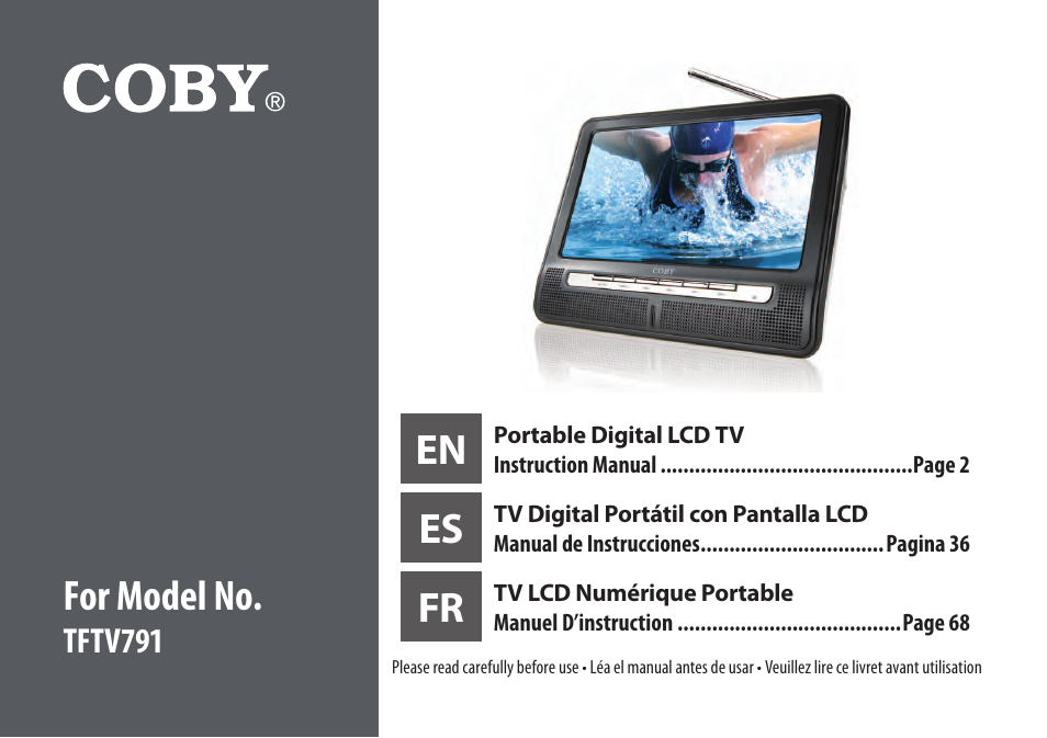 COBY electronic TFTV791 User Manual | 100 pages