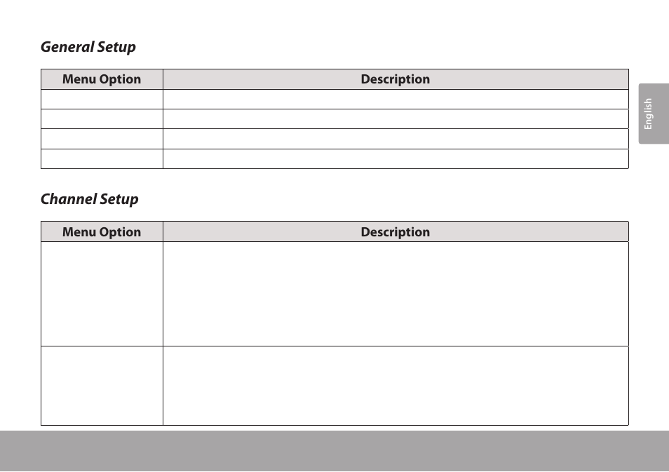 General setup, Channel setup | COBY electronic TFTV791 User Manual | Page 23 / 100