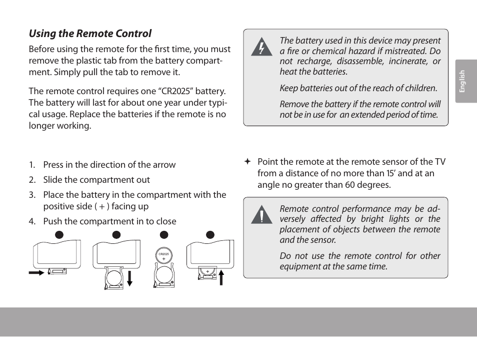 Using the remote control | COBY electronic TFTV791 User Manual | Page 9 / 100