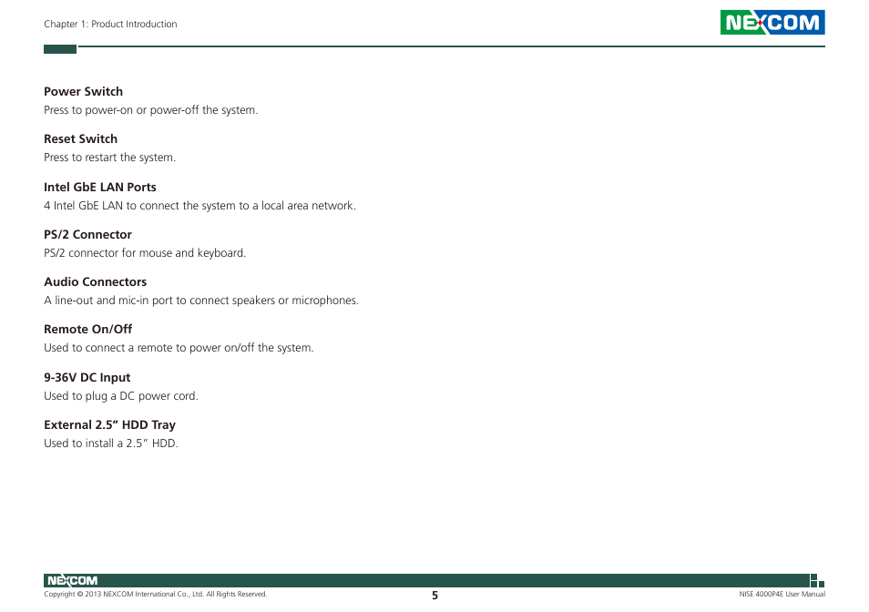 NEXCOM NISE 4000P4E User Manual | Page 20 / 128