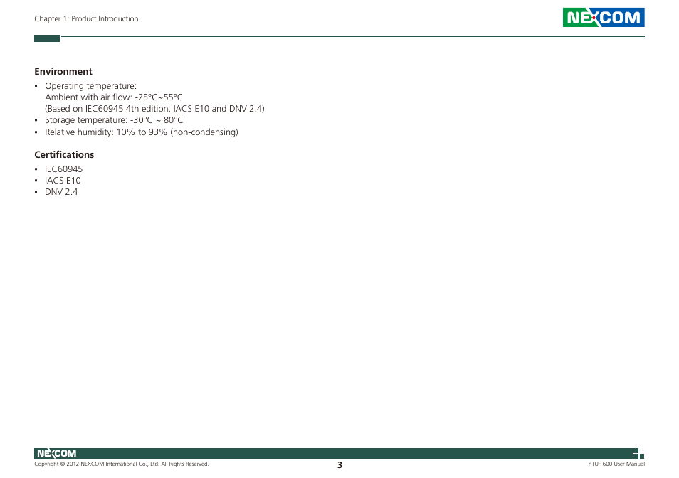 NEXCOM nTUF 600 User Manual | Page 17 / 100