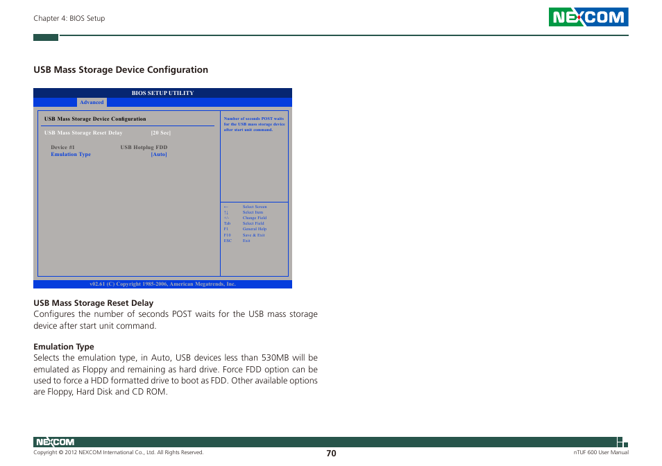 Usb mass storage device configuration | NEXCOM nTUF 600 User Manual | Page 84 / 100